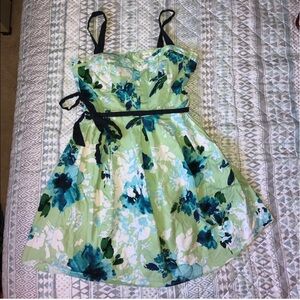 Mint Floral Dress